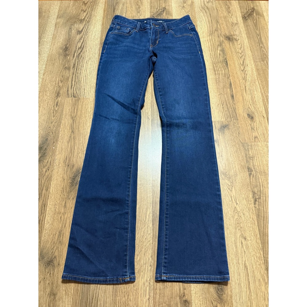 Old Navy Jeans Women Size 0 Blue Kicker Boot-Cut Mid-Rise Dark Wash Stretch